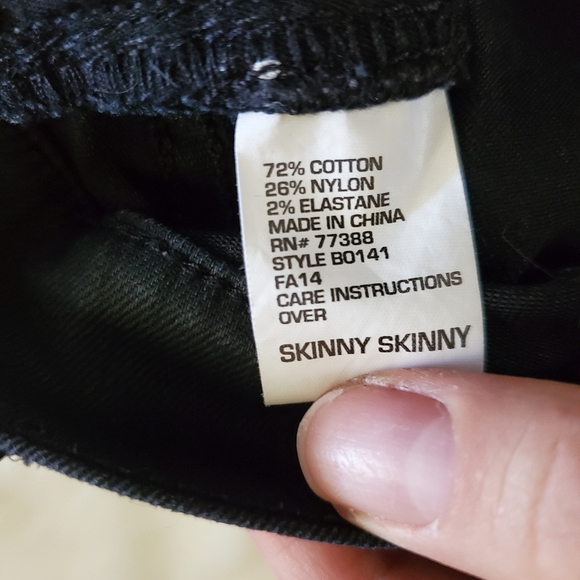 Madewell Skinny Skinny Racetrack Black Coated Moto Jeans Size 28 - Picture 10 of 13